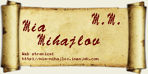 Mia Mihajlov vizit kartica